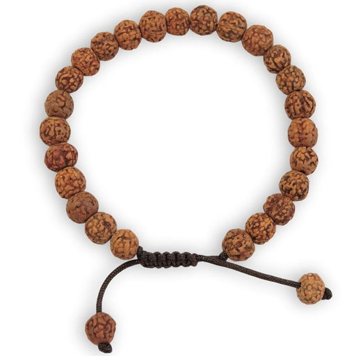 5 Mukhi Rudraksha Wrist Adjustable Bracelet for Meditation (Plain) in India, UK, USA, All Country