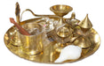 Pure Brass Puja Arati Samagri Samagri Kit in India, UK, USA, All Country