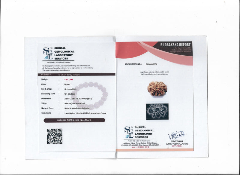 9 Mukhi Nepali Rudraksha – Original Certified Nine Faced Rudraksha from Nepal in India, UK, USA, All Country