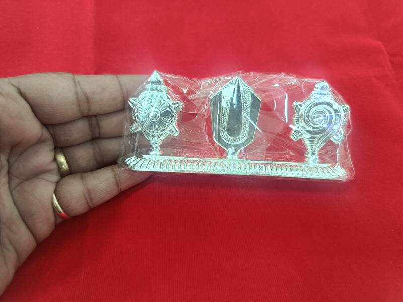 Tirupati Balaji Shanku Chakra Pratick in Pure Silver in India, UK, USA, All Country