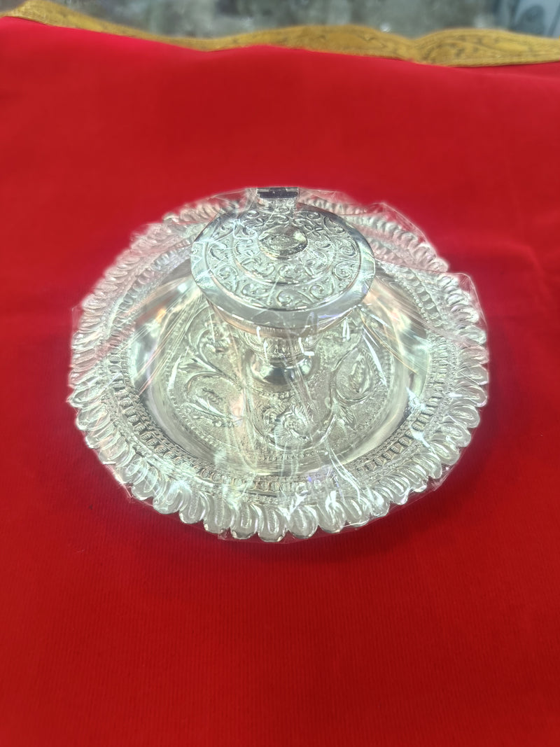 Round Shape Silver Attar Dani in India, UK, USA, All Country