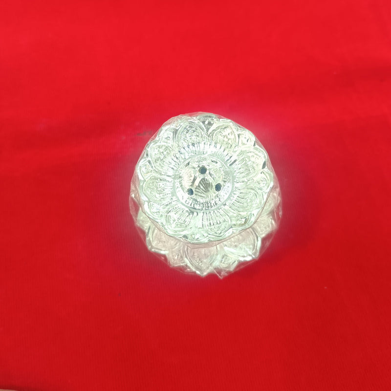 Silver Lotus Design Agarbatti Stand Incense Sticks Holder (Small) in India, UK, USA, All Country