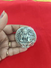 Ganesh and Laxmi Round Shape Silver Coin for Gifting in India, UK, USA, All Country