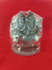 Silver Chamunda Mata Idol for Home Mandir in India, UK, USA, All Country