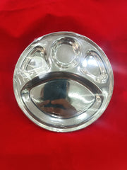 Silver Plain Pav Bhaji Plate | Food Plate in Silver in India, UK, USA, All Country