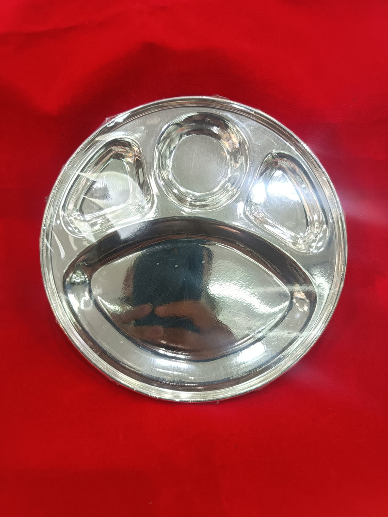 Silver Plain Pav Bhaji Plate | Food Plate in Silver in India, UK, USA, All Country