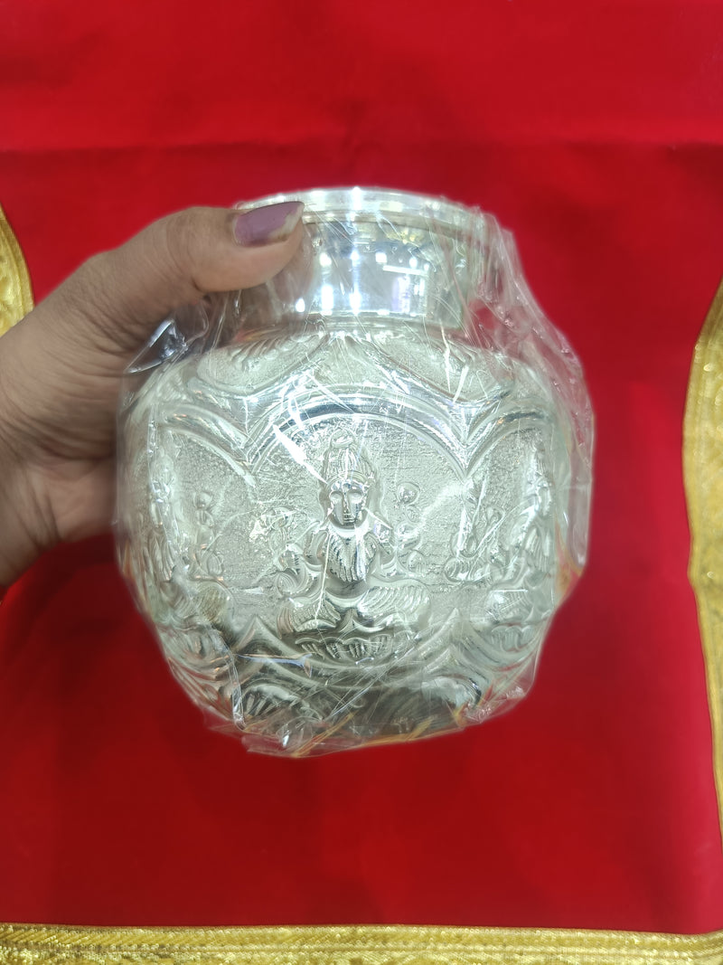 Silver Ashtalakshmi Kalash for Home Mandir in India, UK, USA, All Country
