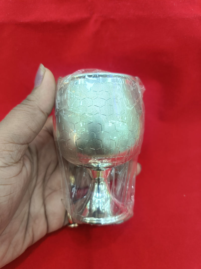 Classy Silver Stemmed Drinking Glass | Silver Utensils & Gift Items in India, UK, USA, All Country