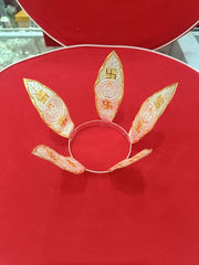 Pure Silver Golden Plating Kalash with Naryal with Leafs Set - 1 in India, UK, USA, All Country