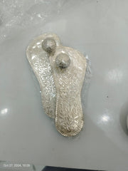 92.5 Silver Purity Charan Paduka or slippers for idol krishna laddu gopala, little krishna or Vshnu Narayana puja art in India, UK, USA, All Country
