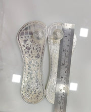 92.5 Silver Purity Charan Paduka or slippers for idol krishna laddu gopala, little krishna or Vshnu Narayana puja art in India, UK, USA, All Country