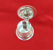 Traditional design silver Kumkum holder, crafted in an antique style for both personal and pooja usage. in India, UK, USA, All Country