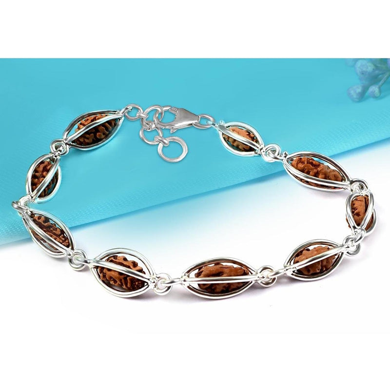 1 Face Shiv Rudraksha Bracelet in Silver in India, UK, USA, All Country