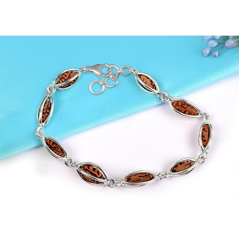 1 Face Shiv Rudraksha Bracelet in Silver in India, UK, USA, All Country