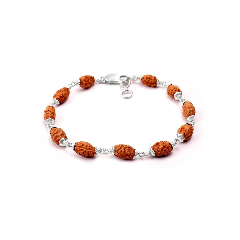 2 Face Rudraksha Bracelet in Silver in India, UK, USA, All Country