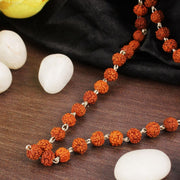 5 Face Punchmukhi Rudraksha mala in silver wire in India, UK, USA, All Country