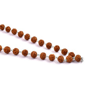 5 Face Punchmukhi Rudraksha mala in silver wire - 7 mm in India, UK, USA, All Country