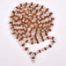 Rudraksha mala in silver wire with flower caps in India, UK, USA, All Country