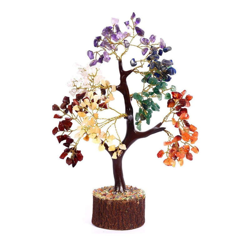 7 (Seven) Chakra Natural Reiki Crystal tree for Good Luck, Wealth in India, UK, USA, All Country