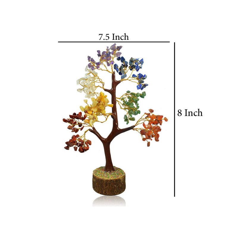 7 (Seven) Chakra Natural Reiki Crystal tree for Good Luck, Wealth in India, UK, USA, All Country