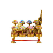 Shree Ashta Laxmi with Shri Yantra Chowki in Pure Brass in India, UK, USA, All Country
