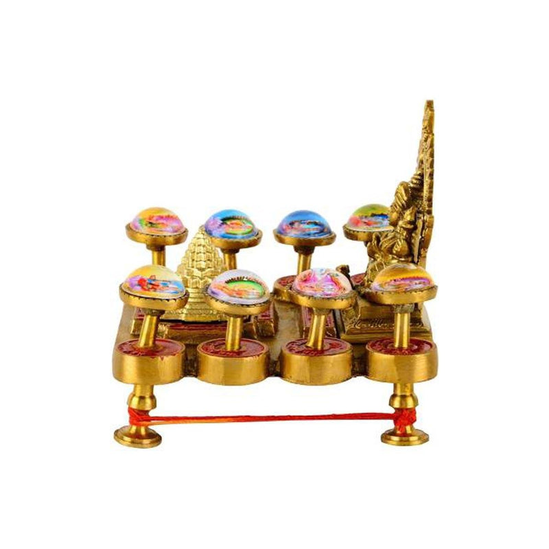 Shree Ashta Laxmi with Shri Yantra Chowki in Pure Brass in India, UK, USA, All Country