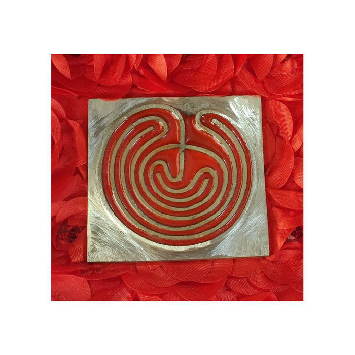 Brass Round Labyrinth Yantra Remove Negativity and Serious Health Issues in India, UK, USA, All Country