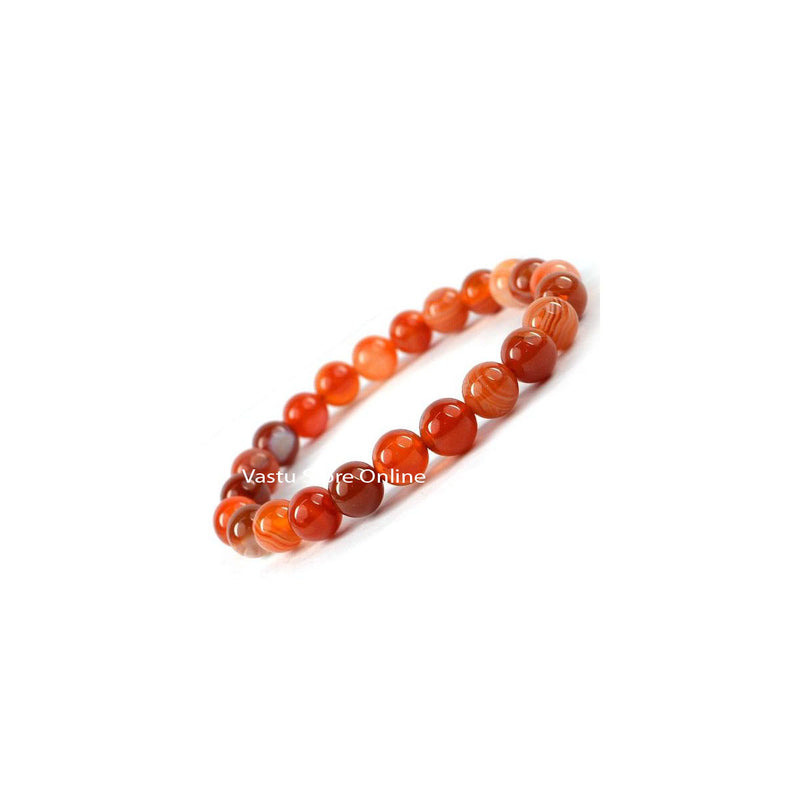 Carnelian Round Crystal Bracelet in India, UK, USA, All Country