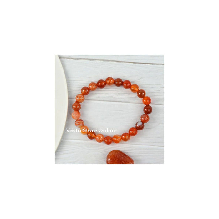 Carnelian Round Crystal Bracelet in India, UK, USA, All Country