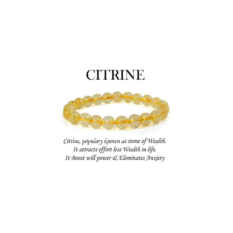 Citrine Round Crystal Bracelet in India, UK, USA, All Country