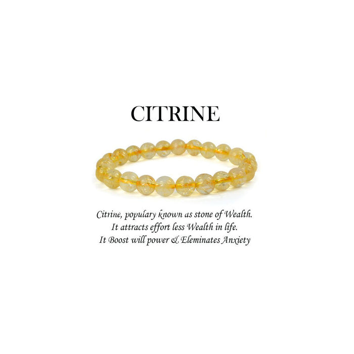 Citrine Round Crystal Bracelet in India, UK, USA, All Country