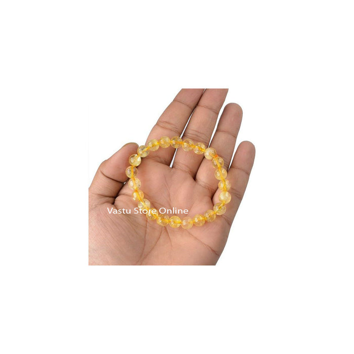 Citrine Round Crystal Bracelet in India, UK, USA, All Country
