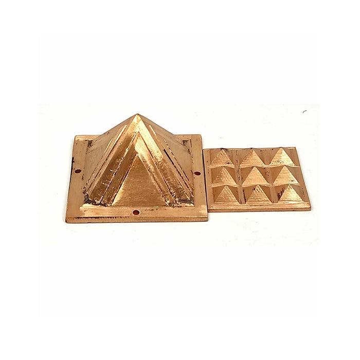 Copper Vastu Pyramid Set for Home Office Temple in India, UK, USA, All Country