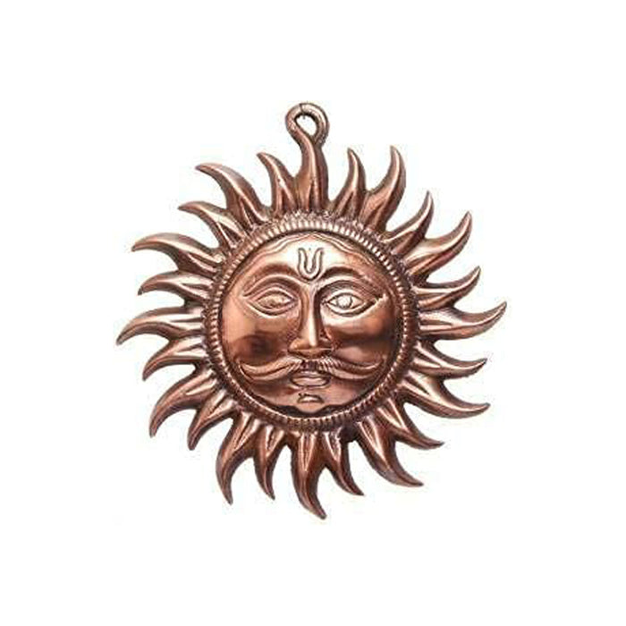 Copper Made Hanging Sun Idol Copper Hanging Surya Idol for Vastu, Good Luck, Success and Prosperity in India, UK, USA, All Country