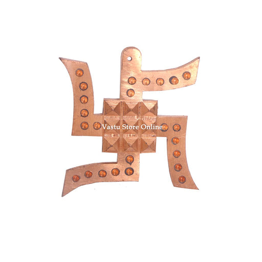 Copper Swastik 9 Pyramid Vastu Remedies for Home, Office & Factory in India, UK, USA, All Country
