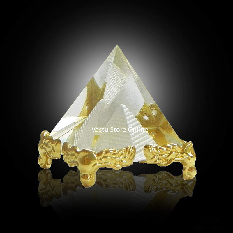Crystal Pyramid for Positive Energy And Vastu Correction - Good Luck & Prosperity in India, UK, USA, All Country