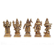 Brass Dashavatara Dasavatharam of Lord Vishnu Statues Ten Incarnations Avatars Idol Murti for Mandir Puja Temple in India, UK, USA, All Country