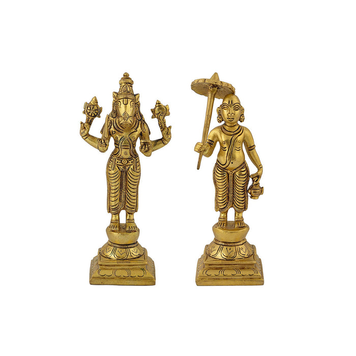 Brass Dashavatara of Lord Vishnu Statues Ten Incarnations Avatars Idol Murti for Mandir Puja Temple in India, UK, USA, All Country