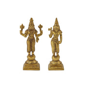 Brass Dashavatara of Lord Vishnu Statues Ten Incarnations Avatars Idol Murti for Mandir Puja Temple in India, UK, USA, All Country