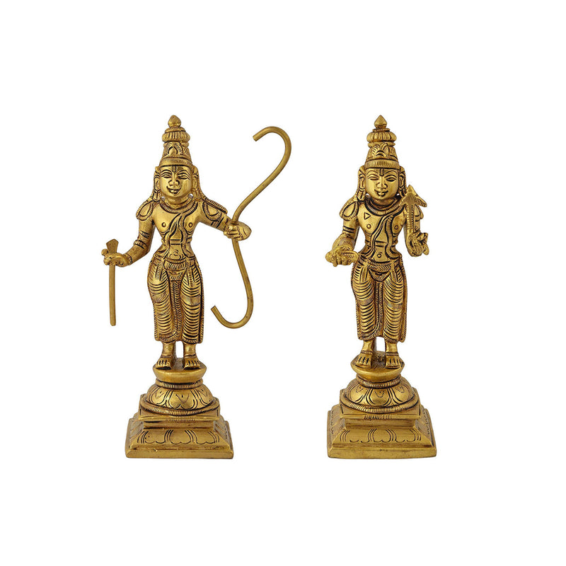 Brass Dashavatara of Lord Vishnu Statues Ten Incarnations Avatars Idol Murti for Mandir Puja Temple in India, UK, USA, All Country