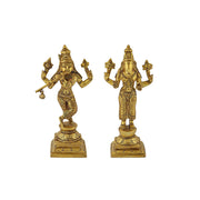 Brass Dashavatara of Lord Vishnu Statues Ten Incarnations Avatars Idol Murti for Mandir Puja Temple in India, UK, USA, All Country