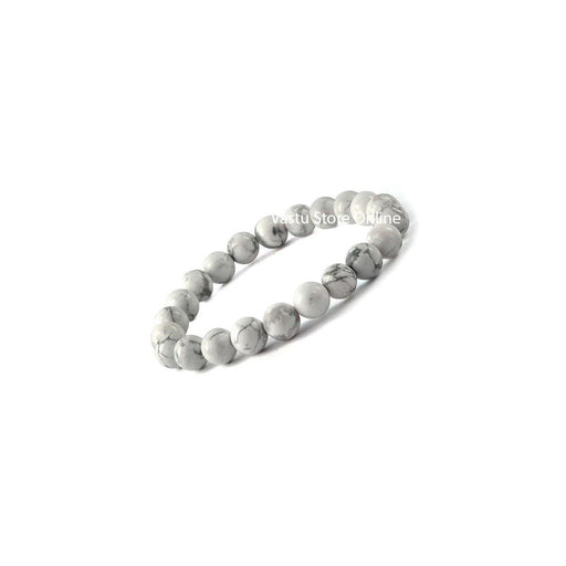 Howlite Round Crystal Bracelet in India, UK, USA, All Country