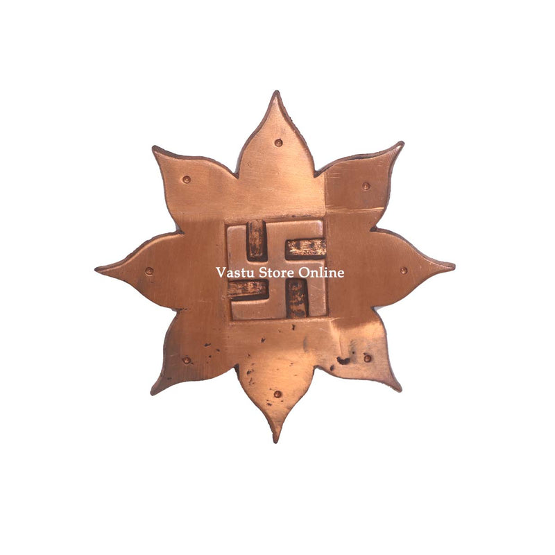 Copper Vastu Laxmi Lotus Swastik Wall Hanging Protects in India, UK, USA, All Country