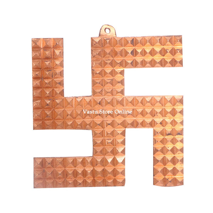 Copper Swastik Pyramid Vastu Remedies for Home, Office & Factory 4 Inch in India, UK, USA, All Country