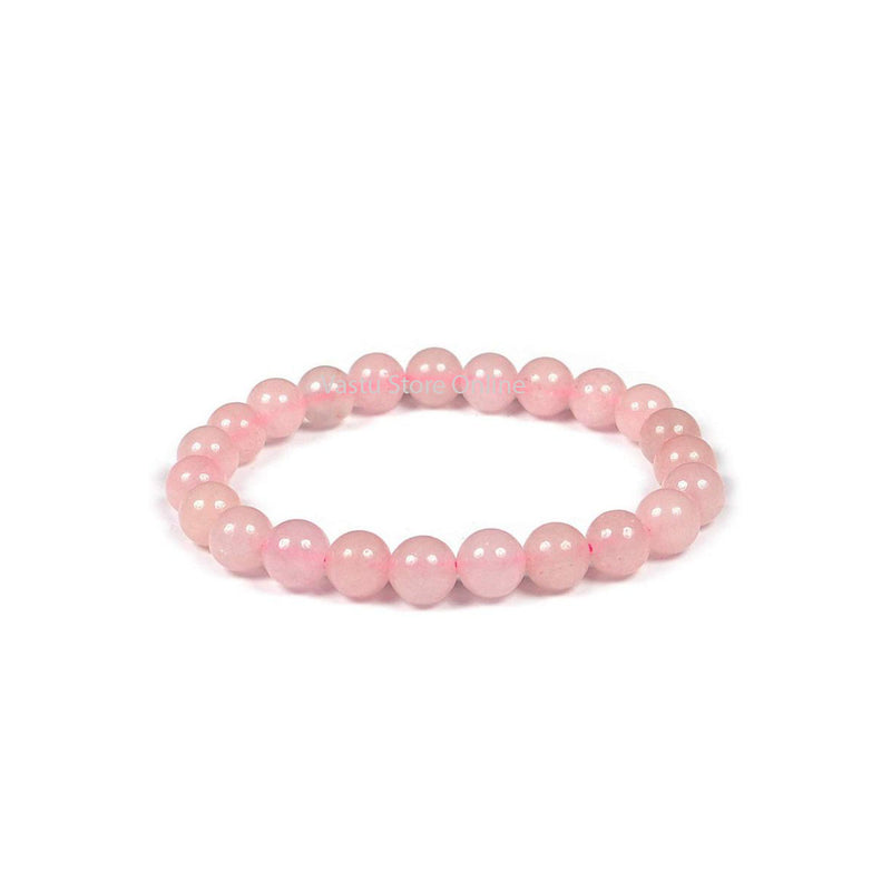Rose Quartz Round Crystal Bracelet in India, UK, USA, All Country