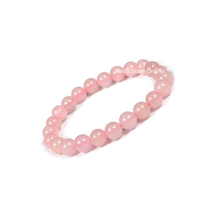 Rose Quartz Round Crystal Bracelet in India, UK, USA, All Country