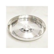 99.9% Pure Silver Handmade solid Plan Silver Thali, Plate Tray in India, UK, USA, All Country