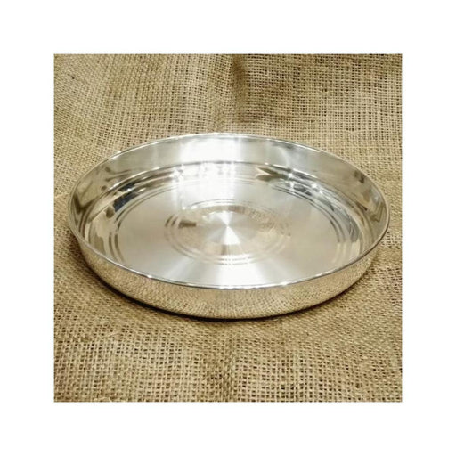 99.9% Pure Silver Handmade solid Plan Silver Thali, Plate Tray in India, UK, USA, All Country