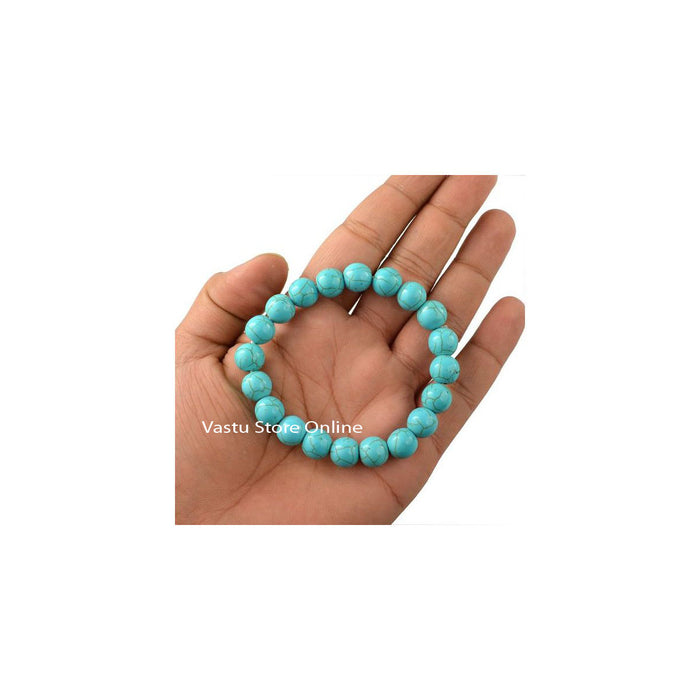Turquoise Stone MyID QR Code Beaded Medical ID Bracelet-EMID