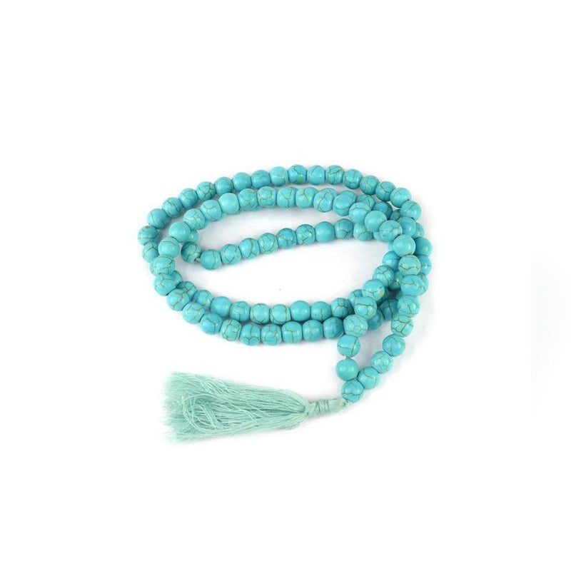 Turquoise Synthetic Round Bead Mala in India, UK, USA, All Country